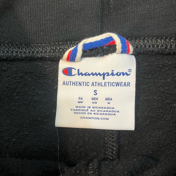 #318 Champion Womens Small Black Sweatpants with Logo. Like New - Picture 7 of 9